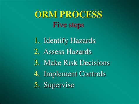 five steps of orm.